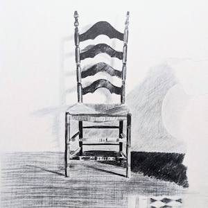 1978 David Hockney Chair, 1972 Original Vintage Print - Wall Décor
