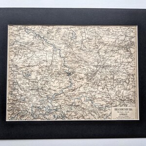 1874 A Map of Brandenburg Original Vintage Print - Antique Map - Germany -  Europe - Available Mounted and Matted