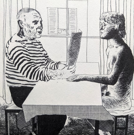 1978 David Hockney Artist and Model 1974 Original Vintage Etsy Ireland