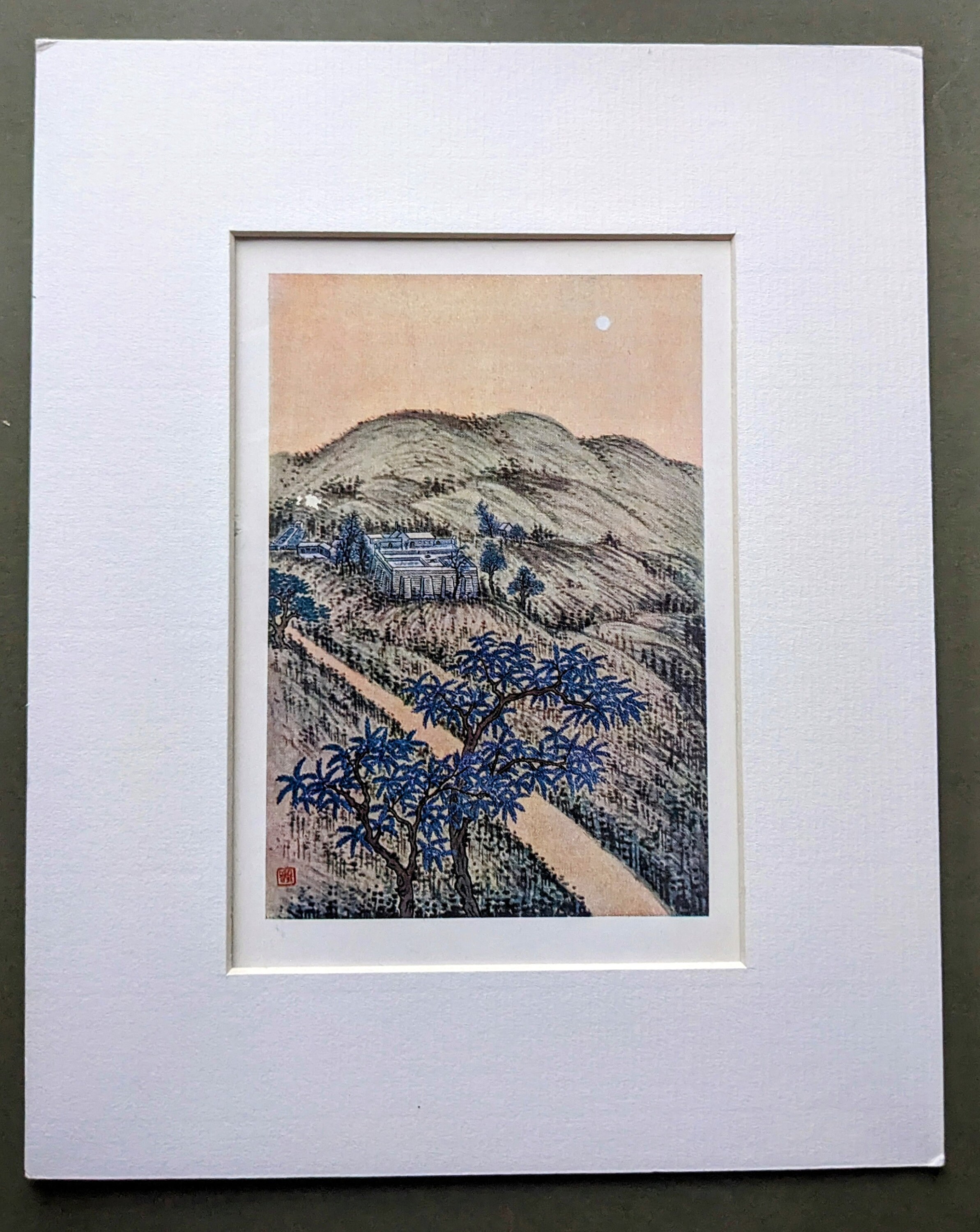 1951-chiang-yee-parcevall-hall-under-the-moon-original-vintage-print