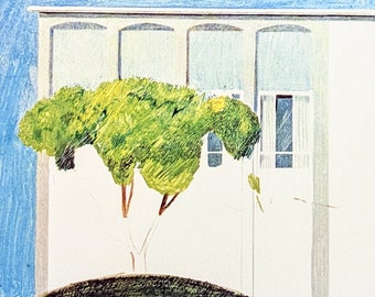 1978 David Hockney 3rd Street, Santa Monica,1968 Original Vintage Print - Wall Décor