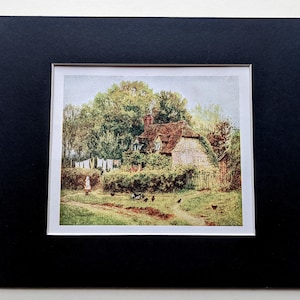 1909 Helen Allingham Landhaus in Hambledon Antiker Druck - Illustration - Britischer Aquarellist - Landhaus Dekor - Viktorianisches Dekor