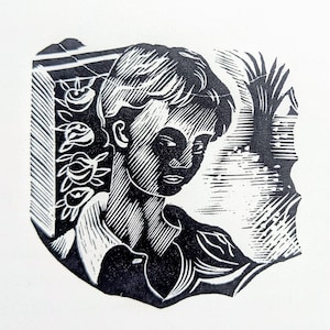 1950 John O' Connor Holzstich & Linolschnitt Gedruckt von den Originalblöcken ""Locks and Meals"" Größe ca. 4,5 x 5 cm.