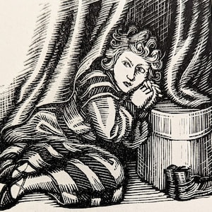1959 Gwen Raverat &#39;The Prisoner&#39; Engraving Printed from the Original Hardwood Block Print Size Approx. 2.5 x 2 Inches