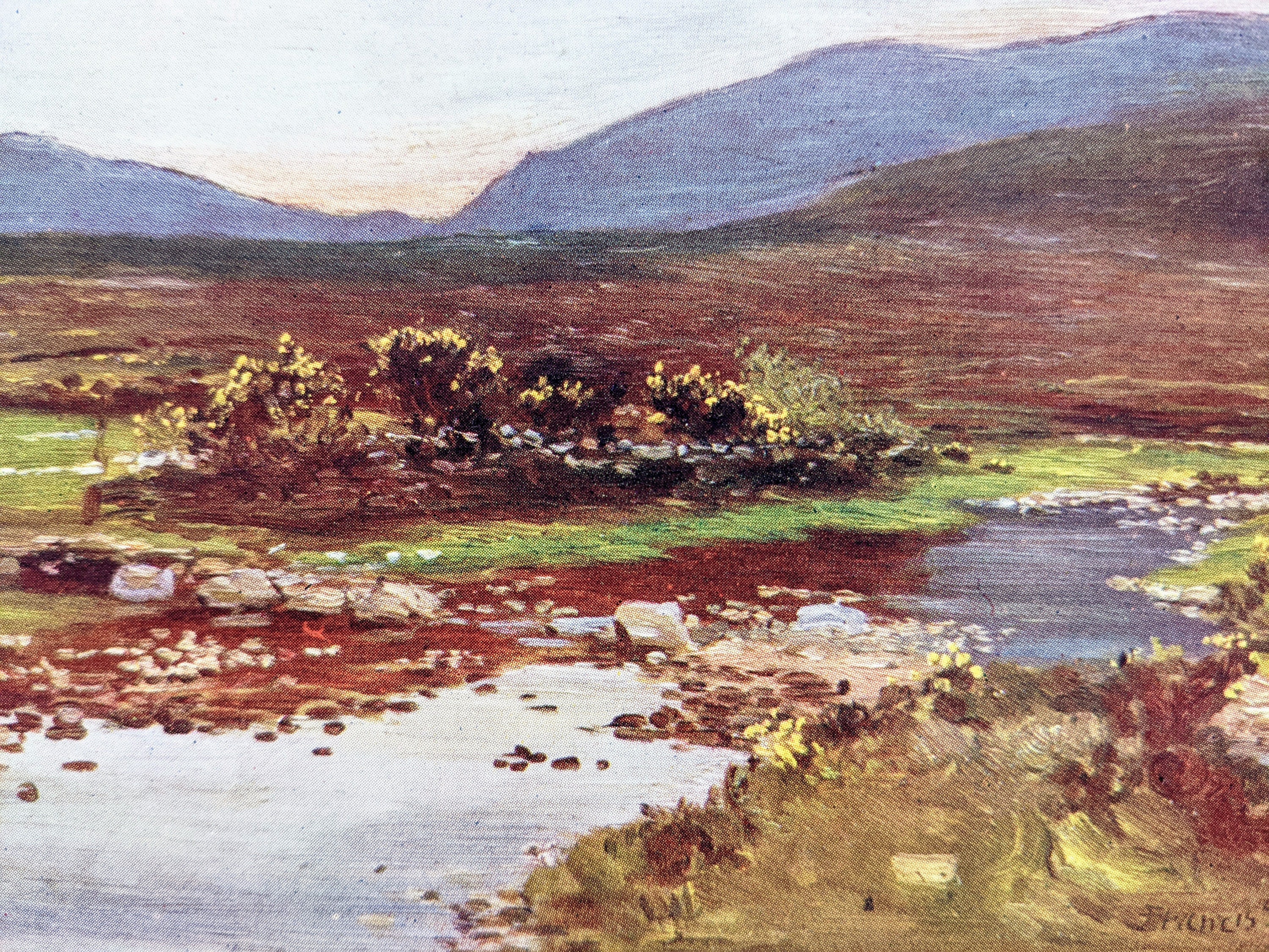 1912 At the Foot of Mangerton Mountain Killarney Original Vintage Print - Ireland - Landscape - Country Decor - Wilderness