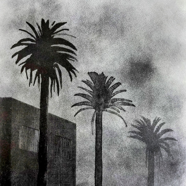1978 David Hockney Dark Mist, 1973 originele vintage print - wanddecoratie