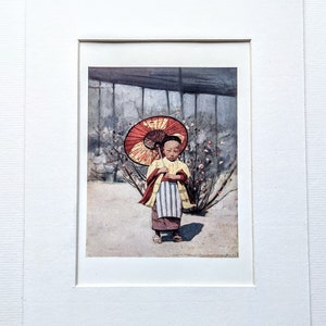 1904 One of Our New Allies Japan Original Vintage Print - World&#39;s Children - Portrait - Antique - Mounted and Matted