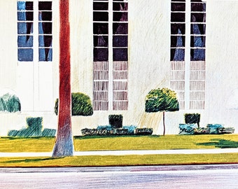 1978 David Hockney  Rampau Boulevard, Los Angeles, 1976 Original Vintage Print  - Wall Décor