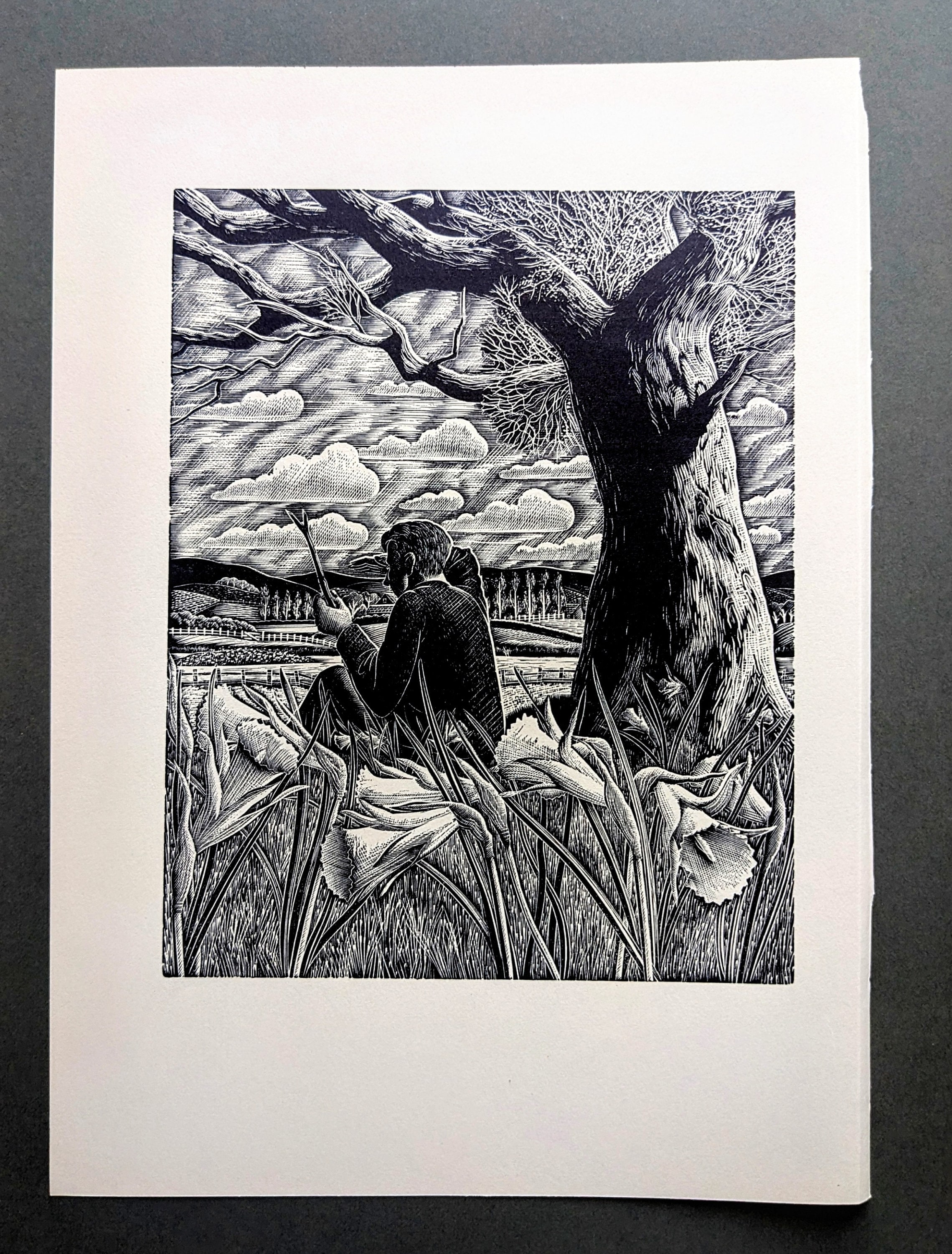 1950年 レノックス・パターソン 「The Roadmender」から抜粋した木版画