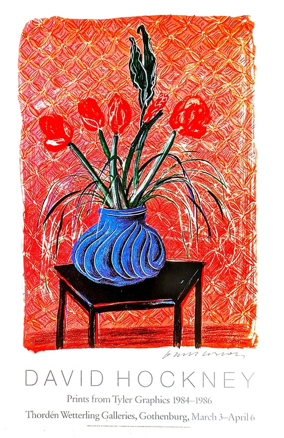 版画 David Hockney Amaryllis in Vase poster 1994 David Hockney Poster 