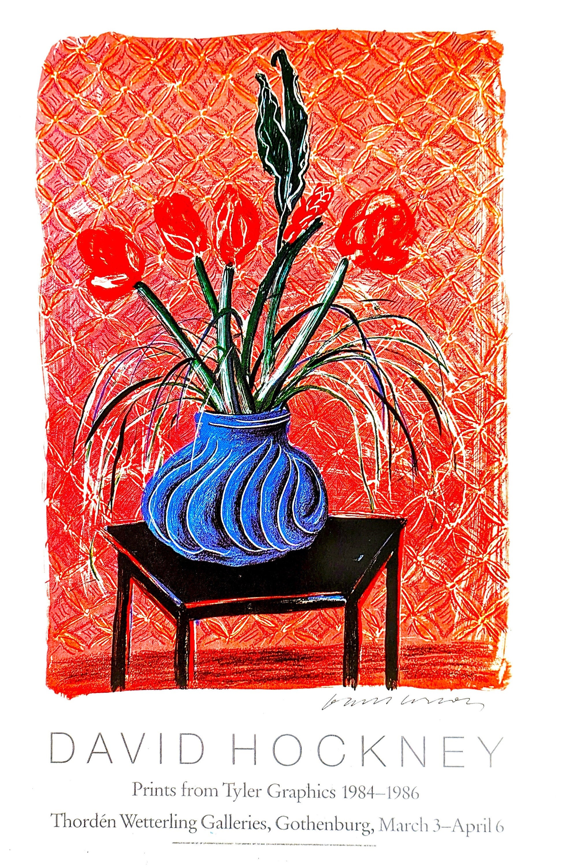 版画 David Hockney Amaryllis in Vase poster 1994 David Hockney Poster 