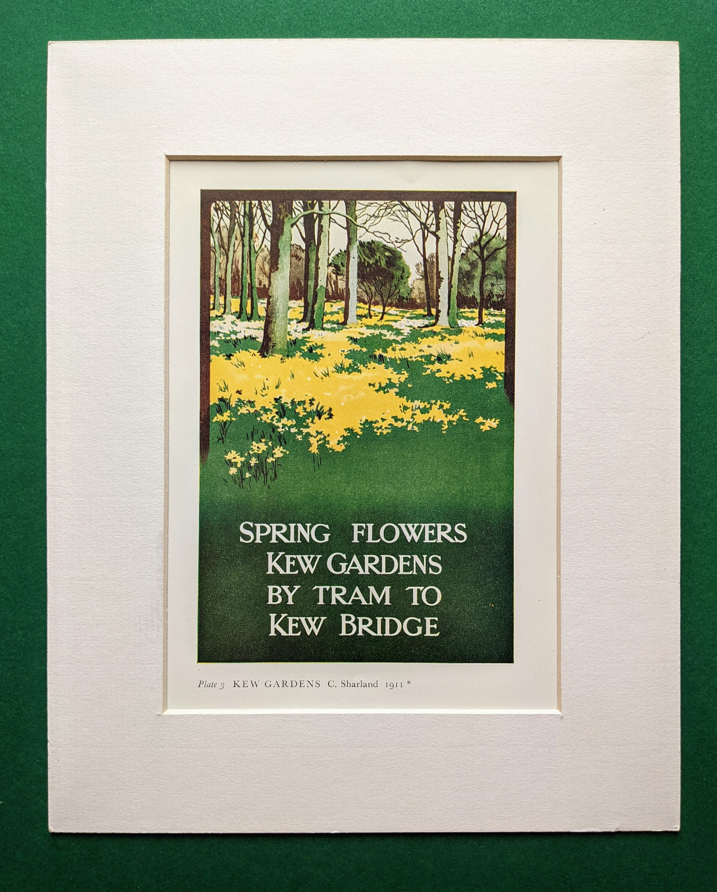 1911 London Transport Kew Gardens Poster A3 Print 