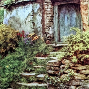 1909 Helen Allingham The Condemned Cottage Antiker Druck - Illustration - Britische Aquarellistin - Viktorianischer Wand Dekor