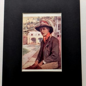 1904 At Capri Italy Original Vintage Print - World&#39;s Children - Portrait - Antique - Mounted and Matted