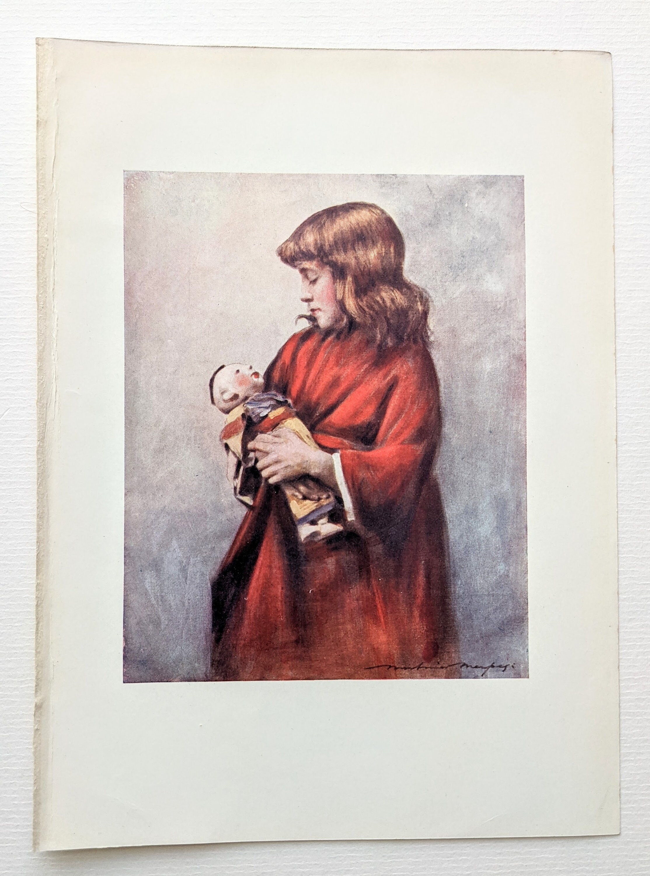 1904 the Doll England Original Vintage Print - World's Children