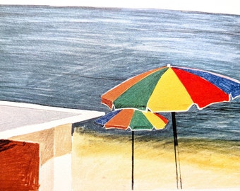 1978 David Hockney Nice, 1968 Original Vintage Print - Wall Décor