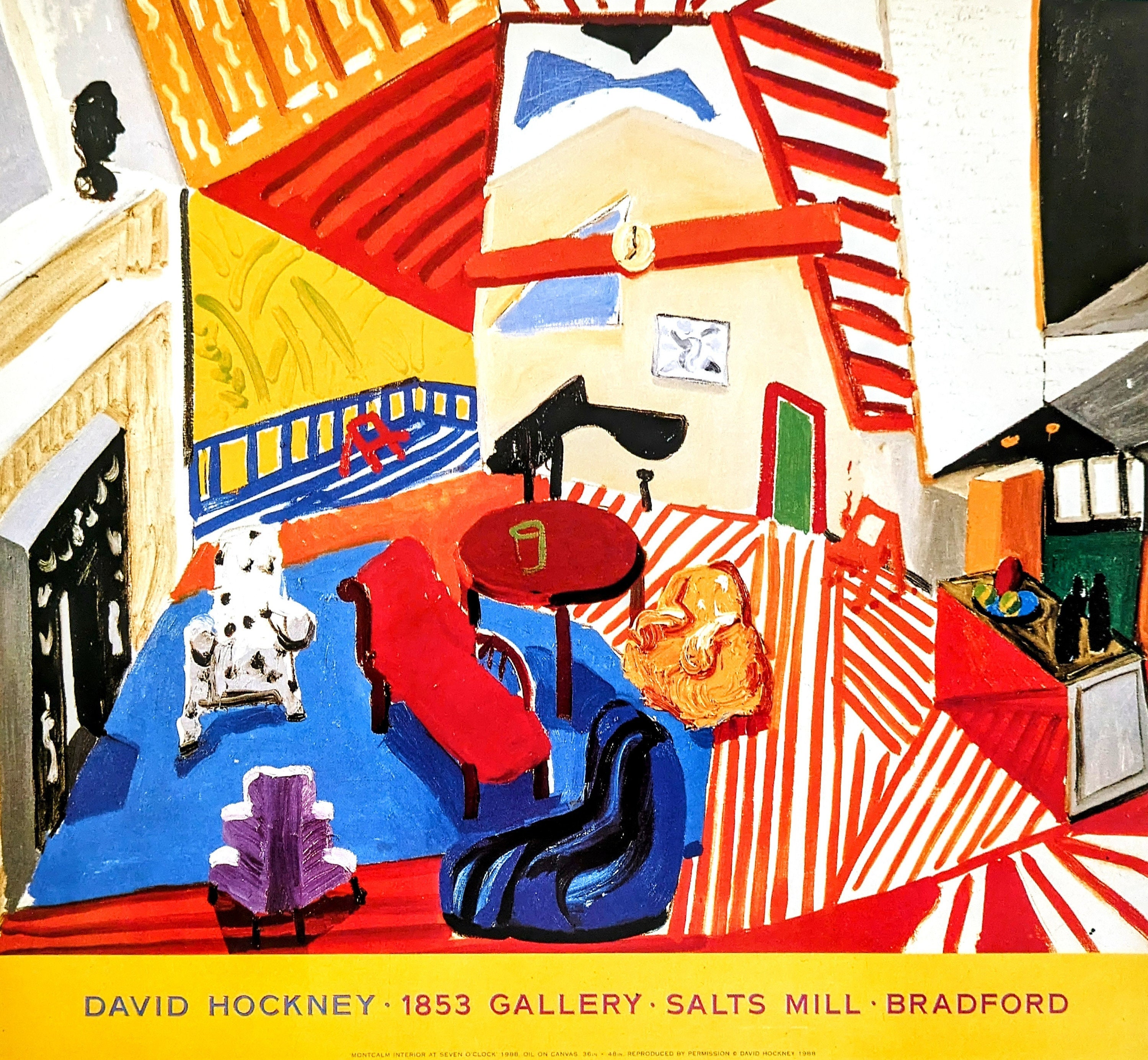 絵画 nap 1994 David Hockney Poster 'montcalm Interior at Seven O'clock