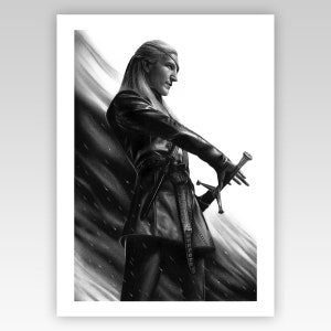 The Sapphire Prince - Signierter Druck - Wandkunst