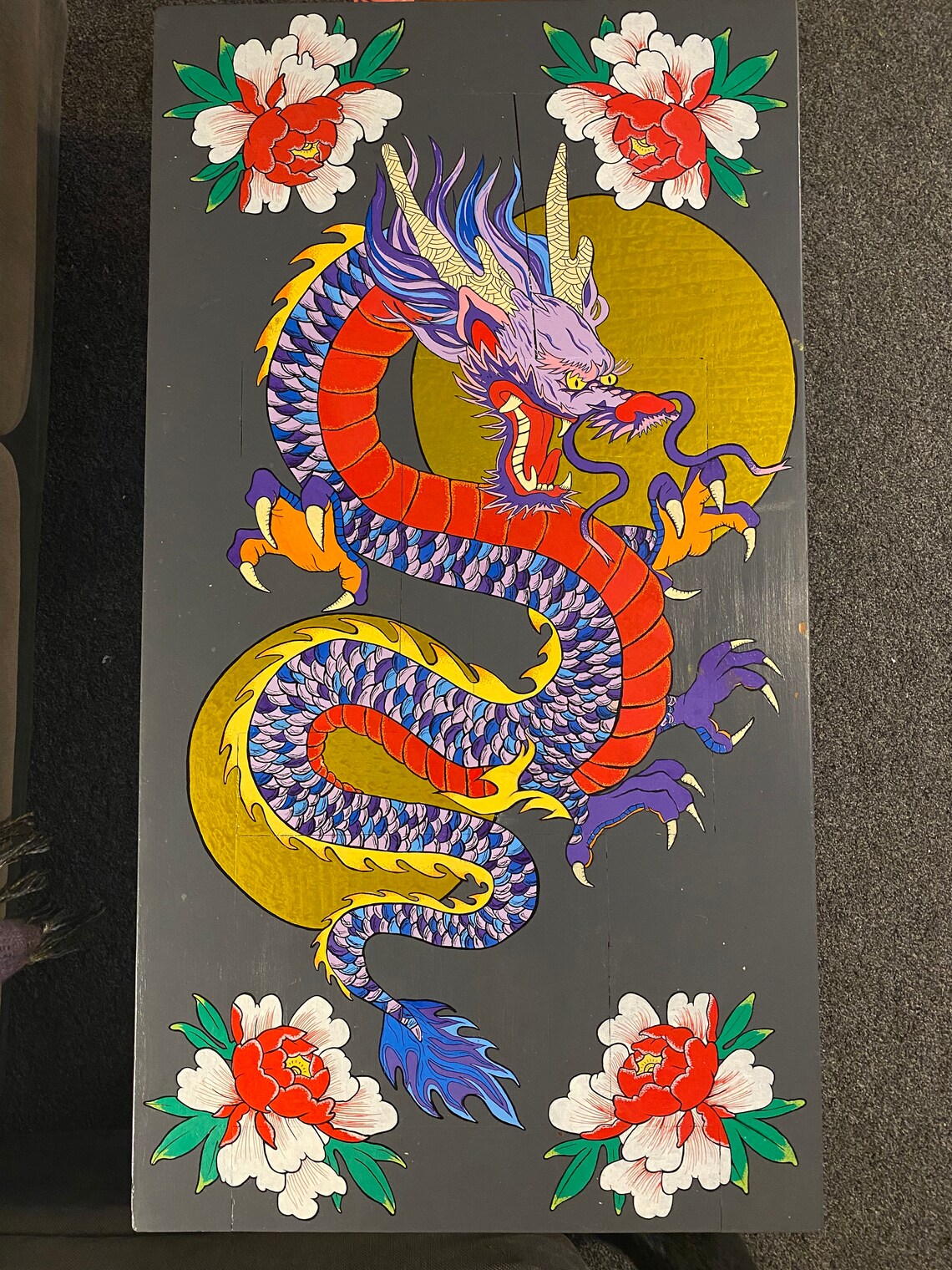 Hand Painted Japanese Coffee Table Etsy