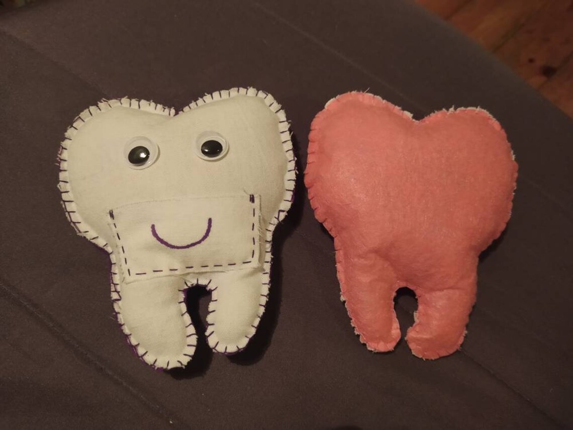 Toothshaped cushion to put under pillow Etsy