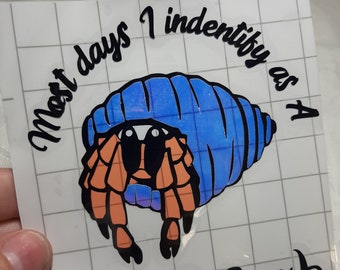 Funny Hermit Crab Sticker