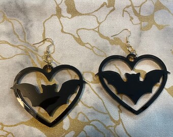 Heart Bat Earrings