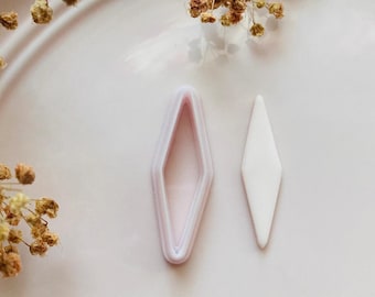 Outil de coupe ovale long et diamanté en pâte polymère : outil de forme pendante