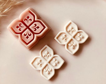 Ayla V2 Flower Square Pattern Shape Polymer Clay Jewellery Cutter