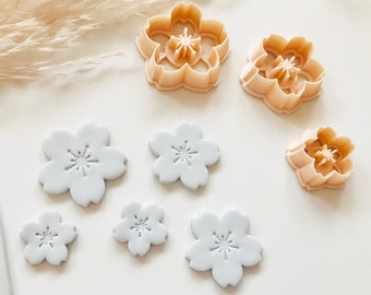 Flor de cerezo Sakura Flor japonesa Cortador de arcilla polimérica Flores 桜 櫻 さくら 花