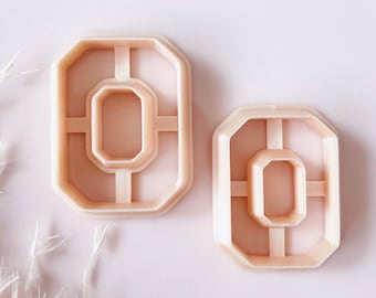 Cortador rectangular de arcilla polimérica con orificio