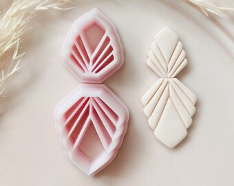Art Deco Style Original Cutter Set Shape Polymer Clay Jewellery Cutter