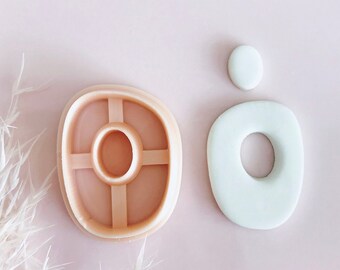 Abstract Polymer Clay Cutter: Shape with Hole, PLA Tool