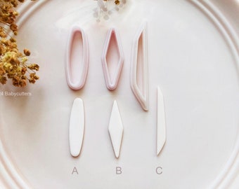 Emporte-pièce long en pâte polymère : outils pour boucles d'oreilles pendantes