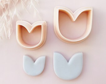 Abstrait Tulip Flower Shape Polymer Clay Jewellery Cutter