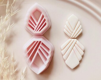 Art Deco Style Original Cutter Set Shape Polymer Clay Jewellery Cutter
