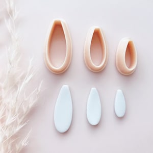 Teardrop Polymer Clay Cutter: Thin Petal Shape Tool