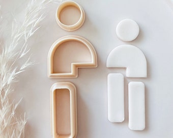 Polymer Clay Cutter Set: Geometric Jewelry Tools