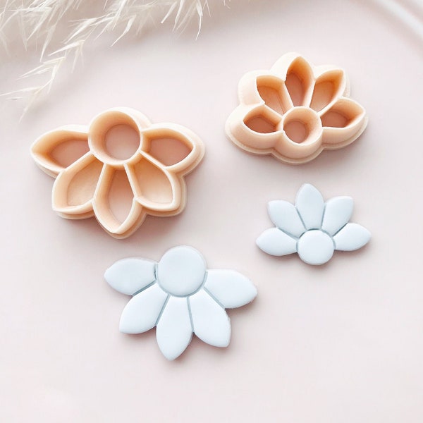 Half Daisy Flower Shape Polymer Clay Jewellery Cutter