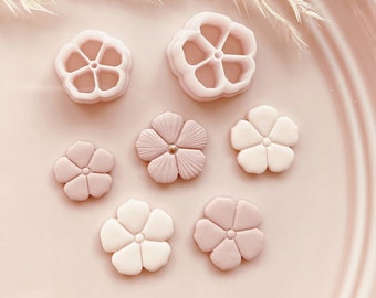 Debossed Cute Flower Pattern Cutter - Polymer Clay Cutter Tools