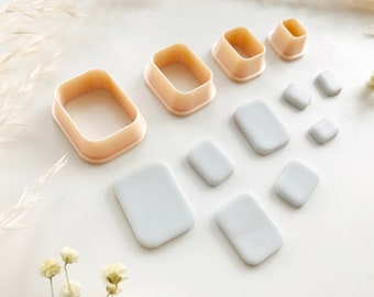 Short Rounded Rectangle Shape Polymer Clay Jewellery Cutter