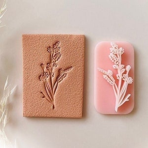 Tampon en pâte polymère Branche de fleurs : outils pour pâte à modeler