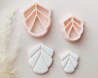 Embossed Leaf Fan Polymer Clay Cutter: Craft Tool