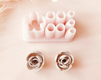 Rose Flower v2 Micro Cluster Cutter Polymer Clay Cutter Set - Polymer Clay Tools