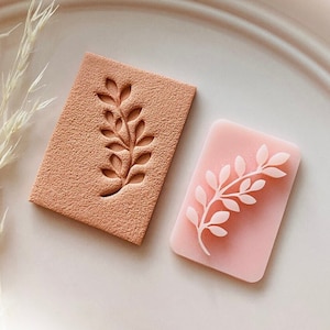 Flower Branch Polymer Clay Stamps - Polymer Clay Tools