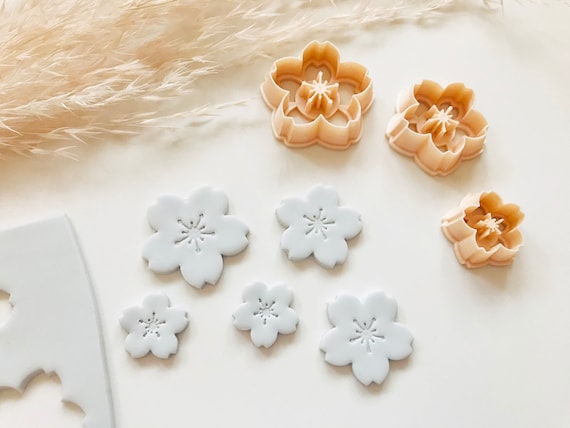 Cherry Blossom Sakura Japanese Flower Polymer Clay Cutter Blossoms