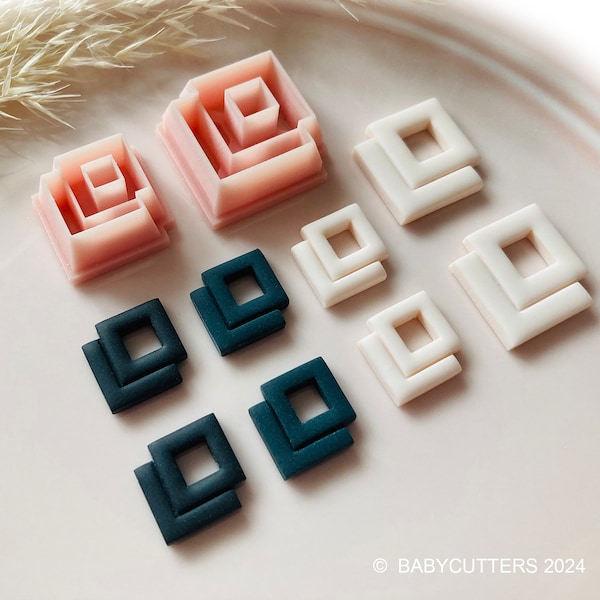 Emporte-pièce en forme de beignet carré en pâte polymère : outil de fabrication de bijoux