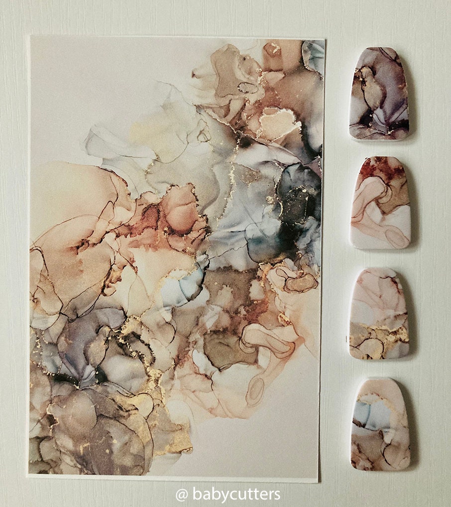 Alcohol Ink Pattern V.3 / Image Transfer Paper / Polymer Clay Transfer  Paper / Clay Tools / Earring Making / Floral Pattern