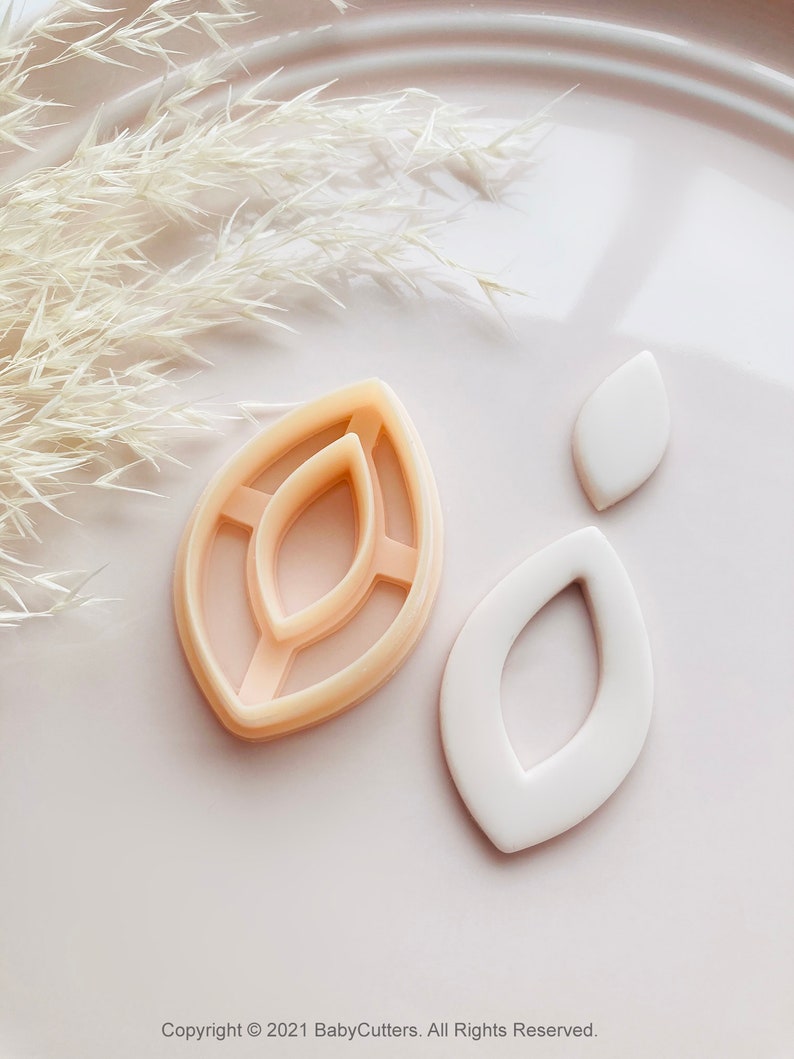 Bloated Oval Shape With Diamond Hole Polymer Clay Jewellery Etsy