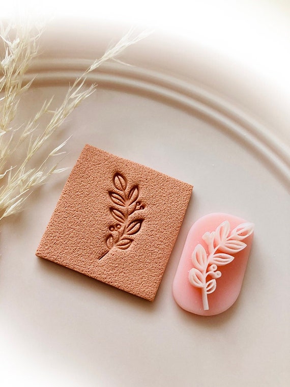 Flower Branch Polymer Clay Stamps - Polymer Clay Tools