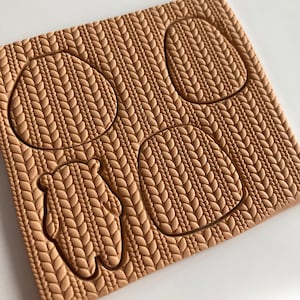 Knitted Plaits Pattern Roller - Texture Roller Polymer Clay Stamps - Polymer Clay Tools 70mm Long - Small Roller - Embossed